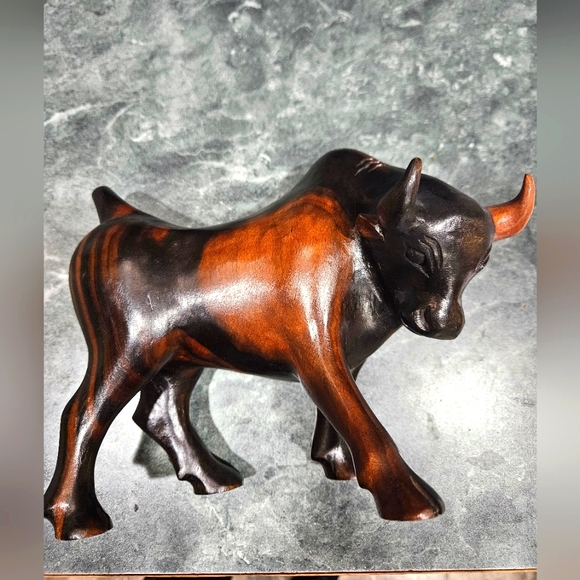 unknown Other - Handcrafted wooden Bull from the Phillipines
